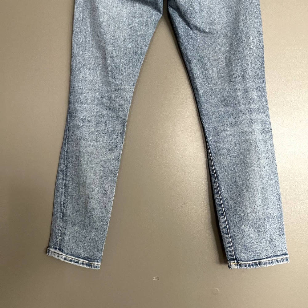 Agolde Sophie Distressed High Waist Skinny Jean Sz 27 High Rise Medium Blue Wash - Picture 15 of 16